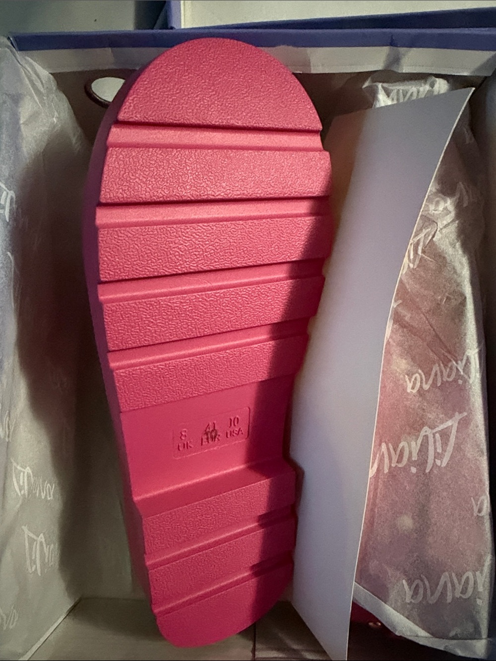 Liliana Hot Pink Platform Clog Mules - Picture 7 of 8